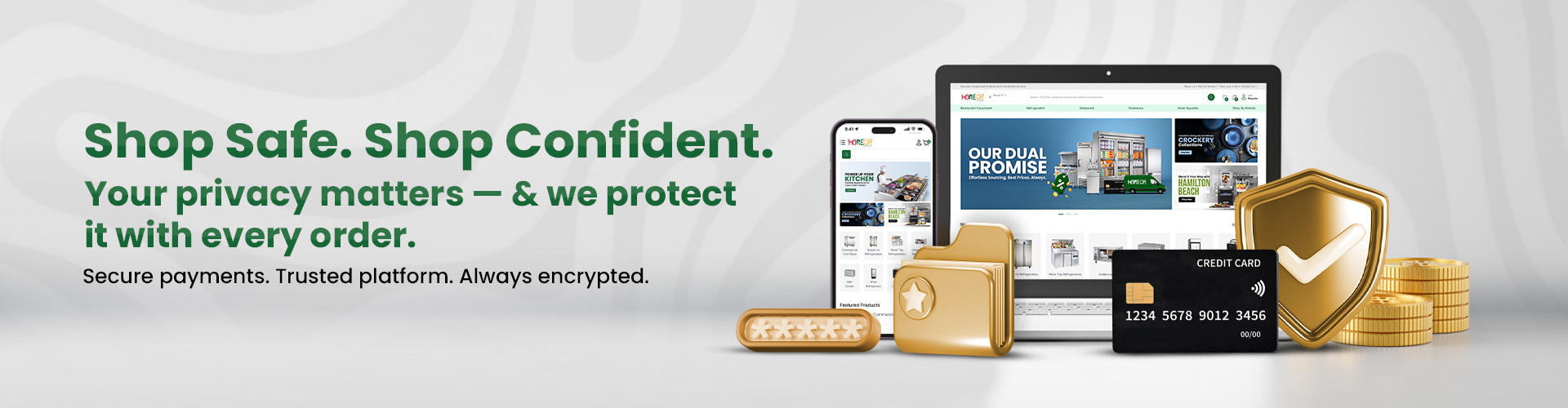 Close-up of cozy kitchen scene with text “WE’VE GOT YOU. ALWAYS” and promise of friendly support, real people, no guesswork—clean, welcoming vibe